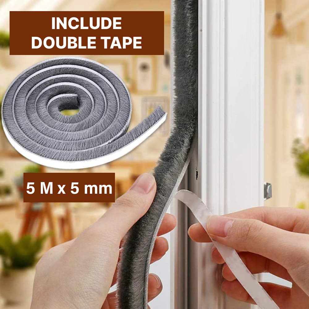 Lis Strip Pintu Brush Strip Sound Insulation 5M