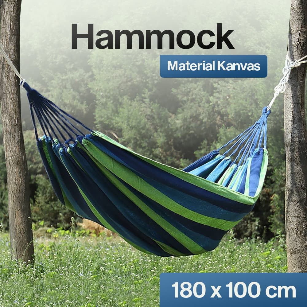Hammock Tempat Tidur Gantung Canvas Anti Rollover - HOUSEEN Hammock Tempat Tidur Gantung Canvas Anti Rollover - JS427 SEGFBL_BIRU Hammock Tempat Tidur Gantung Canvas Anti Rollover - HOUSEEN Hammock Tempat Tidur Gantung Canvas Anti Rollover - JS427 SEGFBL_BIRU