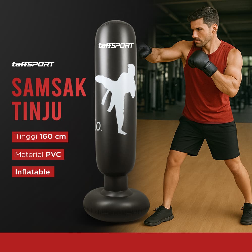 Samsak Tinju Berdiri Inflatable Punching Bag 1.6M