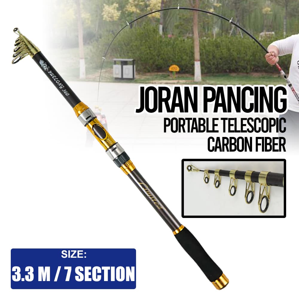 Joran Pancing Portable Telescopic Carbon Fiber - Yuelong Joran Pancing Baitcasting Carbon Fiber 7 Section Telescopic TH08GY_3.3M_7_SECTION_GRAY Joran Pancing Portable Telescopic Carbon Fiber - Yuelong Joran Pancing Baitcasting Carbon Fiber 7 Section Telescopic TH08GY_3.3M_7_SECTION_GRAY