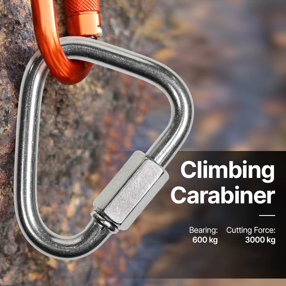 Climbing Carabiner Stainless Steel Safety Lock