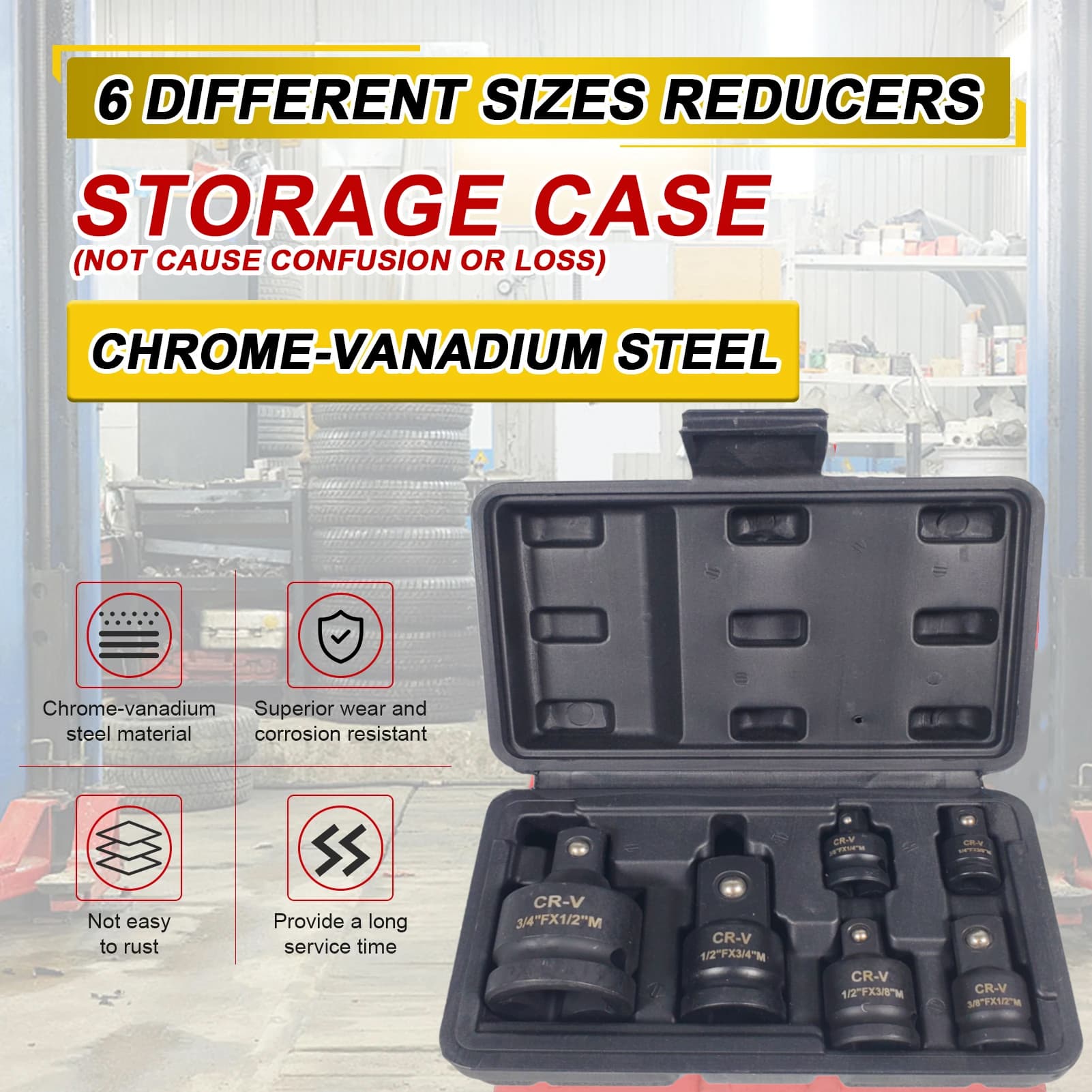Set Pneumatic Sleeve Adaptor Socket Reducer Repair Tool - ODN Set Pneumatic Sleeve Adaptor Socket Reducer Repair Tool - ODN-6 RS4UBK_HITAM Set Pneumatic Sleeve Adaptor Socket Reducer Repair Tool - ODN Set Pneumatic Sleeve Adaptor Socket Reducer Repair Tool - ODN-6 RS4UBK_HITAM