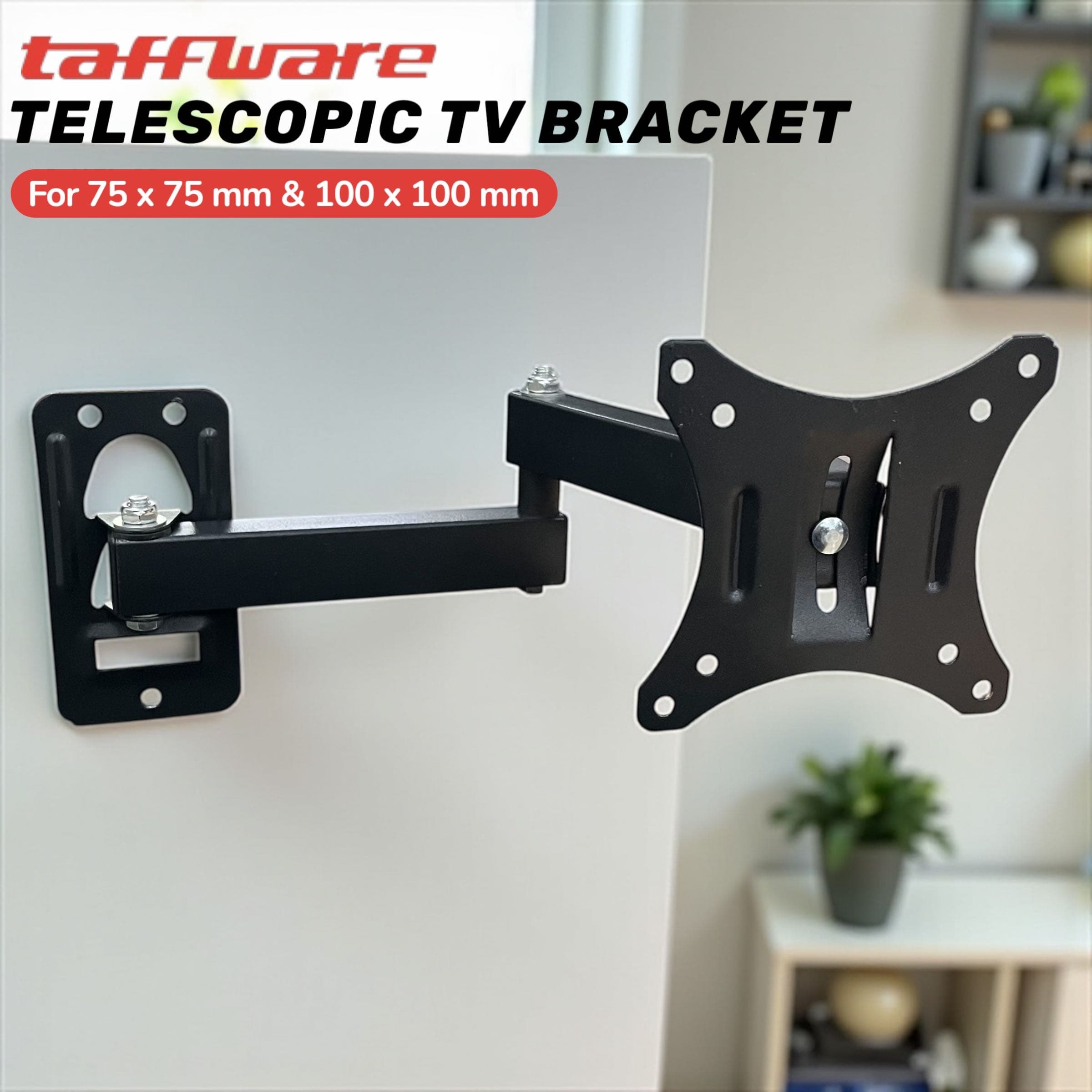 Bracket TV Dinding Teleskopik VESA 75x75 100x100 10-32 Inch