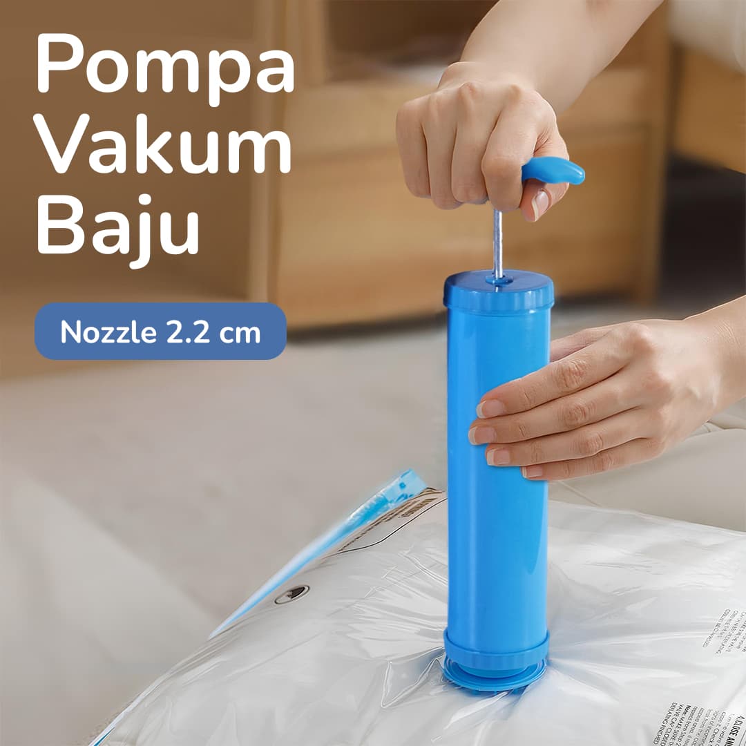 Pompa Vakum Baju Manual Travel Vacuum Bag Hand Pump