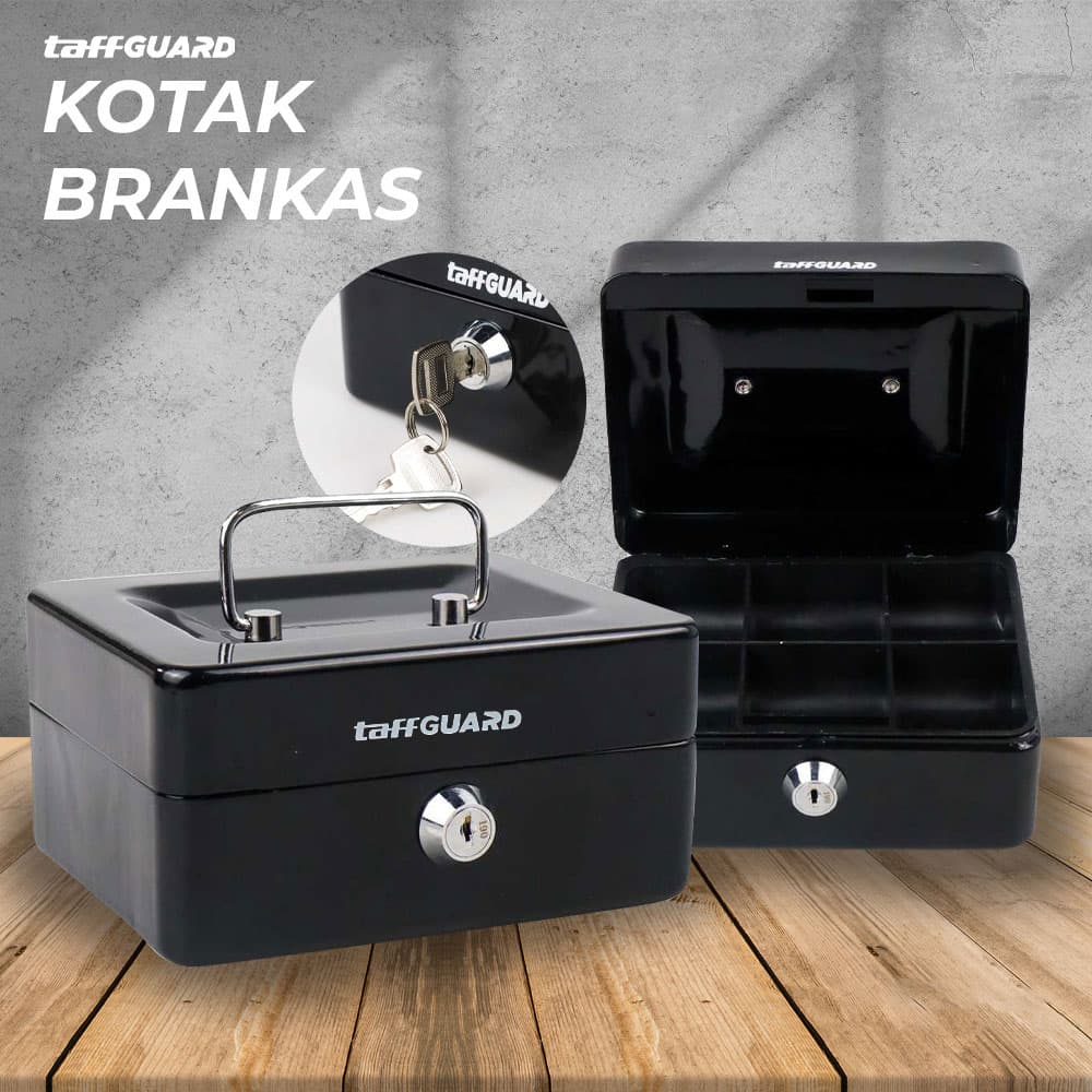 Kotak Brankas Uang Safebox Key Lock 15.2x12.2x7.6cm