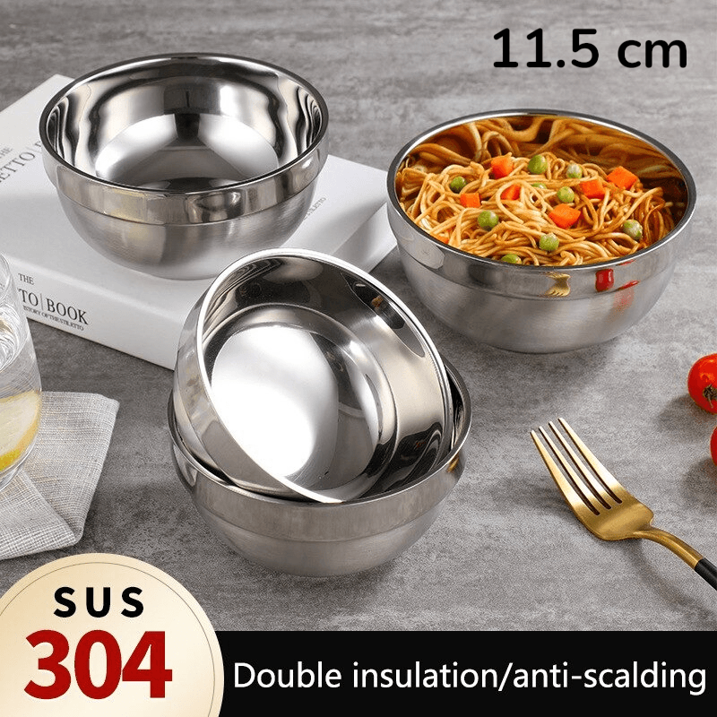 Mangkuk Double Insulation Bowl Stainless Steel 304 - JIAJIADA Mangkuk Double Insulation Bowl Stainless Steel 304 - SGEE1 HZW2SV_11.5_CM_SILVER Mangkuk Double Insulation Bowl Stainless Steel 304 - JIAJIADA Mangkuk Double Insulation Bowl Stainless Steel 304 - SGEE1 HZW2SV_11.5_CM_SILVER