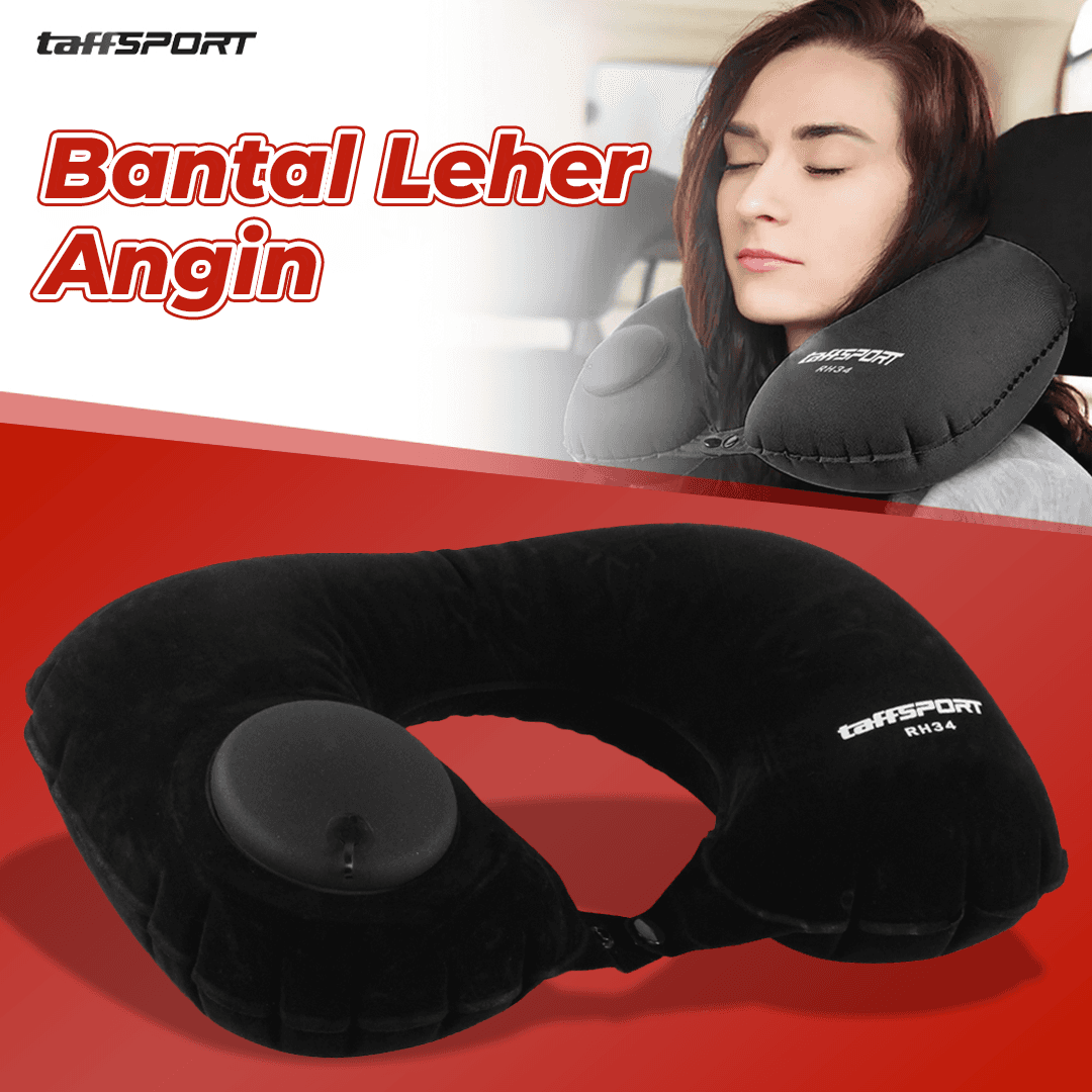 Bantal Leher Travel Angin U-Shaped Inflatable Neck Pillow