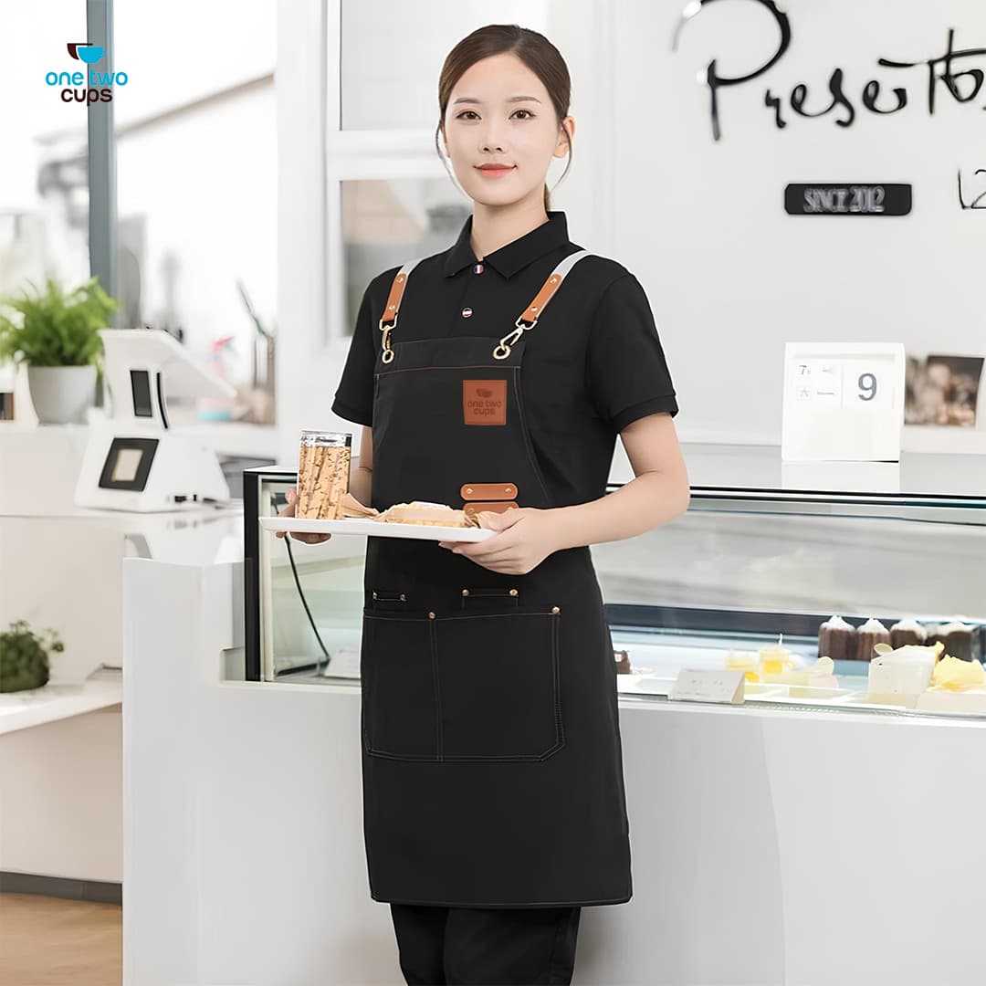 Celemek Masak Apron Anti Air dengan Kantong