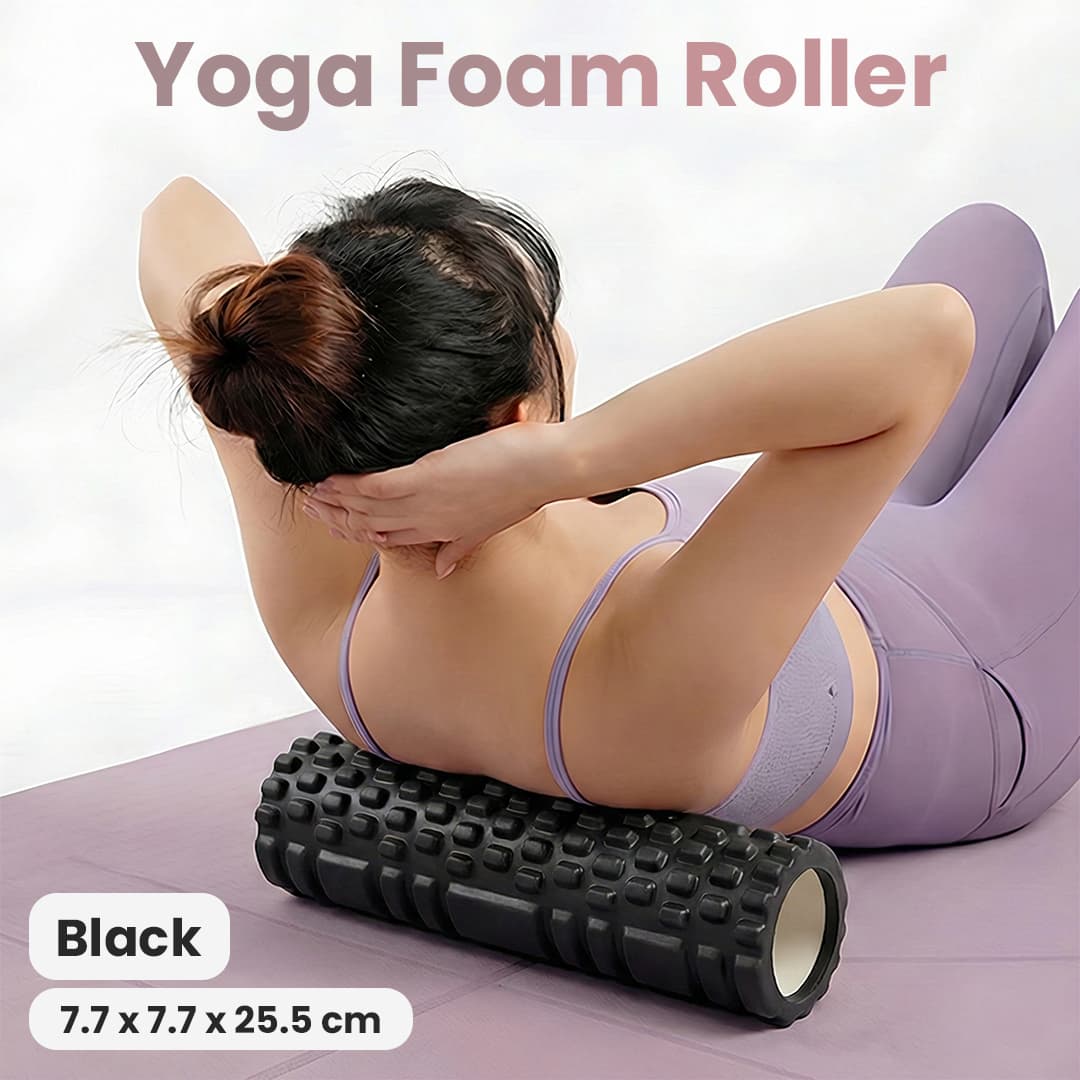 Rumble Roller Foam Yoga Massage Hollow Column EVA 25.5cm - DR.XIE Yoga Foam Roller 3in1 Textured Hollow Column EVA 25.5cm - DX219 SE8ABK_HITAM Rumble Roller Foam Yoga Massage Hollow Column EVA 25.5cm - DR.XIE Yoga Foam Roller 3in1 Textured Hollow Column EVA 25.5cm - DX219 SE8ABK_HITAM