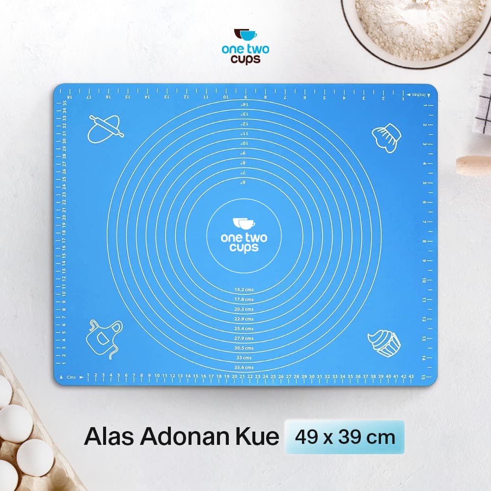 Alas Adonan Kue Fondant Silikon Baking Mat Anti Slip