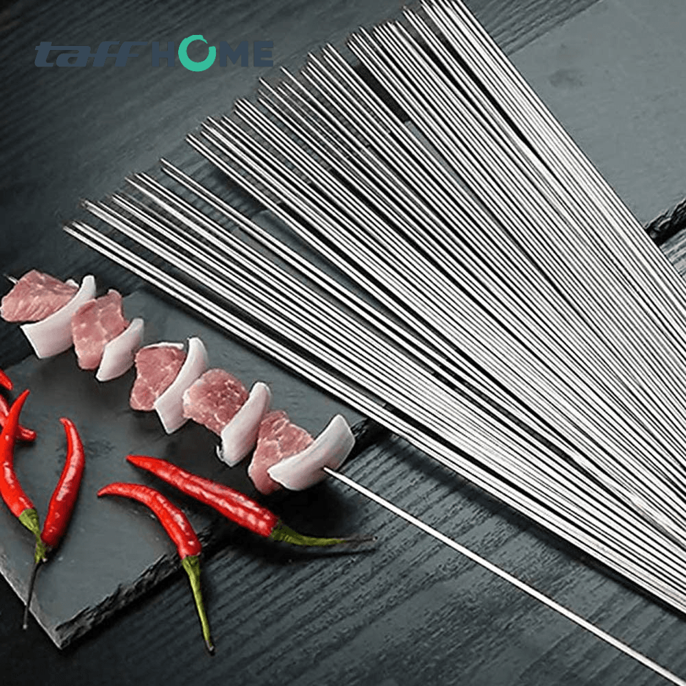 Alat Tusuk Sate BBQ Reusable Stain 33cm 100 PCS - TaffHOME Alat Tusuk Sate BBQ Reusable Stain 33cm 100 PCS - Miao-480 HABPXX Alat Tusuk Sate BBQ Reusable Stain 33cm 100 PCS - TaffHOME Alat Tusuk Sate BBQ Reusable Stain 33cm 100 PCS - Miao-480 HABPXX