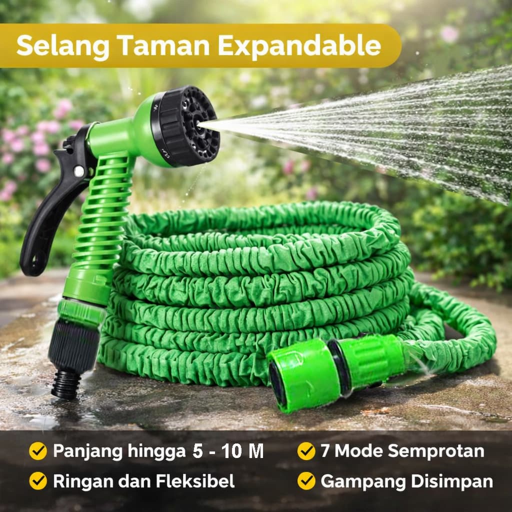 Selang Fleksibel Portabel Expendable 7 Spray Modes - MAGIC HOSE Selang Fleksibel Portabel Expendable 7 Spray Modes - 311 HA8VGR_5-10M_HIJAU Selang Fleksibel Portabel Expendable 7 Spray Modes - MAGIC HOSE Selang Fleksibel Portabel Expendable 7 Spray Modes - 311 HA8VGR_5-10M_HIJAU