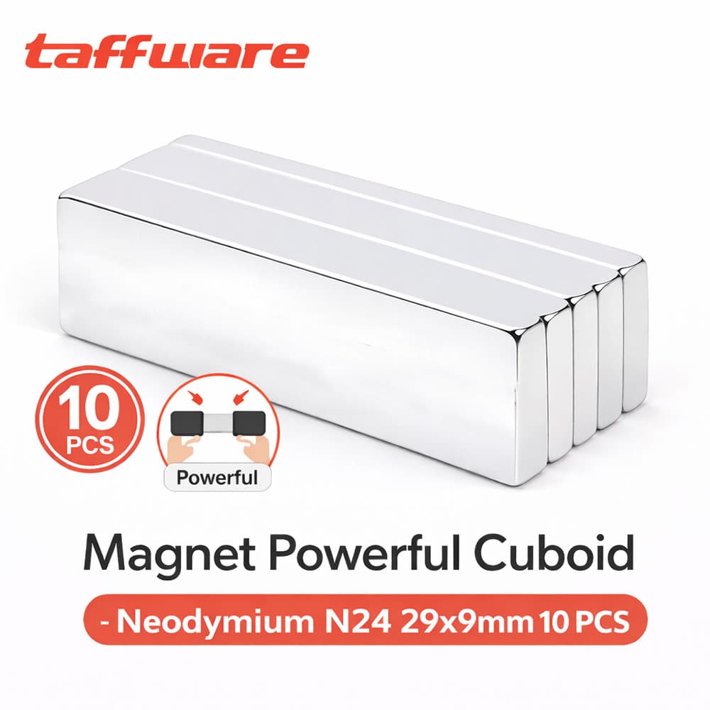 Magnet Powerful Cuboid Neodymium N24 29x9mm 10 PCS