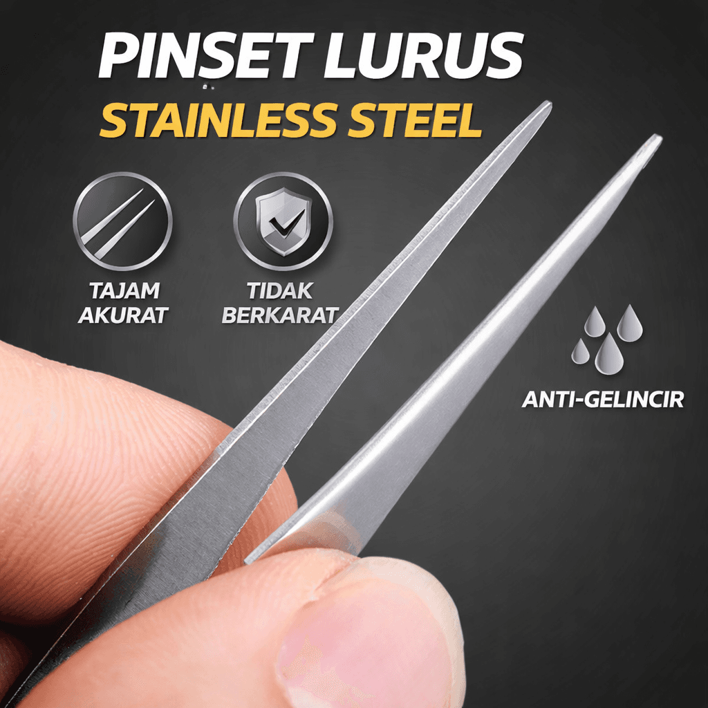 Pinset Lurus Stainless Steel Pinset Elektronik Presisi 125mm - GOOI Pinset Lurus Stainless Steel Pinset Elektronik Presisi 125mm - TS-12 HAM7SV_SILVER Pinset Lurus Stainless Steel Pinset Elektronik Presisi 125mm - GOOI Pinset Lurus Stainless Steel Pinset Elektronik Presisi 125mm - TS-12 HAM7SV_SILVER