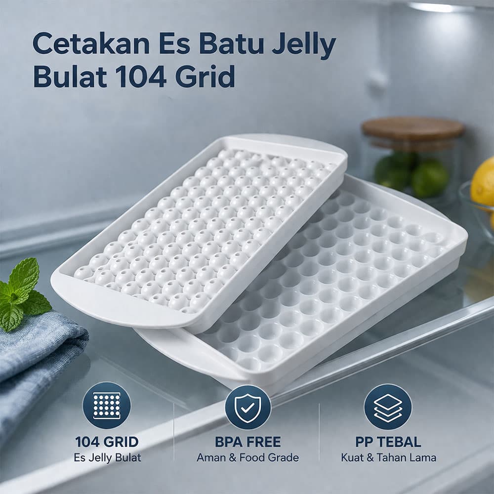 Cetakan Es Batu Jelly Bulat 104 Grid Ice Cube Tray BPA Free - TaffHOME Cetakan Es Batu Jelly Bulat 104 Grid Ice Cube Tray BPA Free - INU77 HTM4WH_PUTIH Cetakan Es Batu Jelly Bulat 104 Grid Ice Cube Tray BPA Free - TaffHOME Cetakan Es Batu Jelly Bulat 104 Grid Ice Cube Tray BPA Free - INU77 HTM4WH_PUTIH