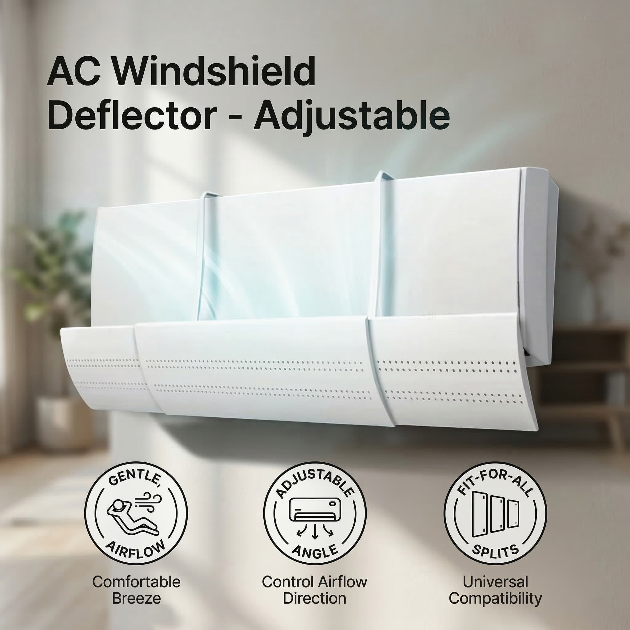 Cover Angin AC Adjustable Windshield Deflector - HCooker Talang AC Cover Angin Adjustable Windshield Deflector - HC0794 HKUYWH_PUTIH Cover Angin AC Adjustable Windshield Deflector - HCooker Talang AC Cover Angin Adjustable Windshield Deflector - HC0794 HKUYWH_PUTIH
