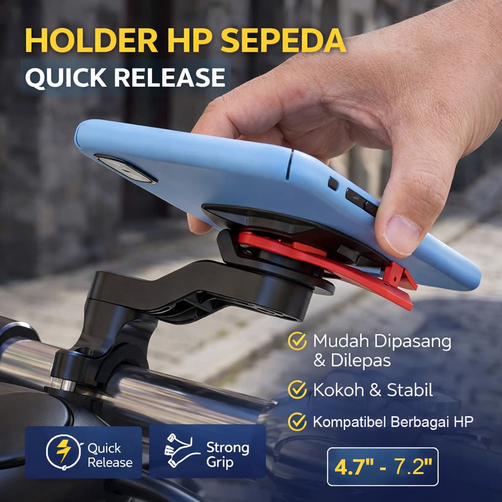 Smartphone Holder Sepeda Universal Bicycle Handlebar 28.6mm