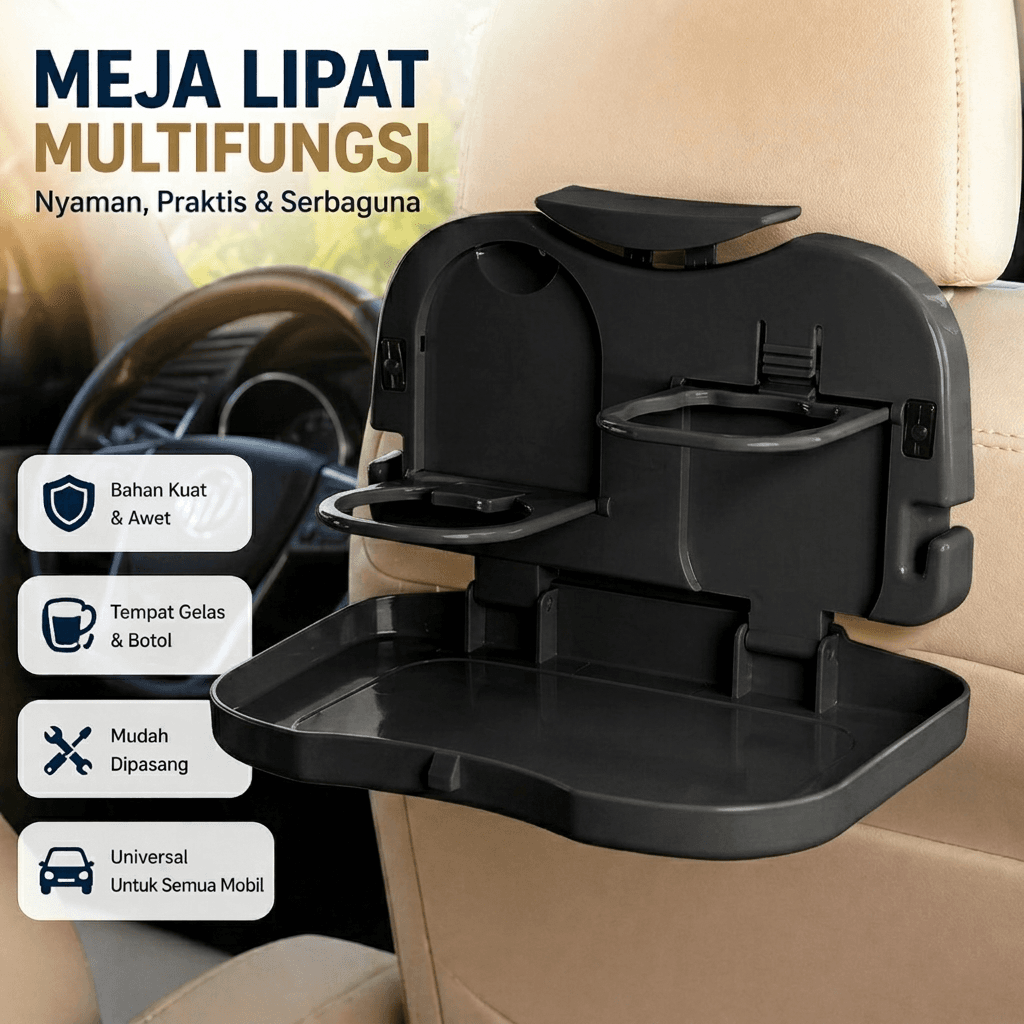 Meja Lipat Mobil Foldable Back Seat Table Multifunction - Meja Lipat Mobil Foldable Back Seat Table Multifunction Tray - JH-924 RS3ZBK_HITAM Meja Lipat Mobil Foldable Back Seat Table Multifunction - Meja Lipat Mobil Foldable Back Seat Table Multifunction Tray - JH-924 RS3ZBK_HITAM