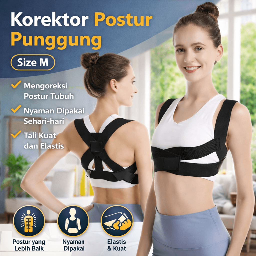 Alat Terapi Punggung Korektor Postur Body Harness Chest Support
