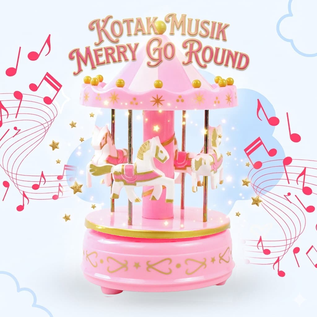 Kotak Musik Merry Go Round Musical Box Carousel Mekanikal - Kotak Musik Merry Go Round Musical Box Carousel Mekanikal - HD-Y02 THMBPN_PINK Kotak Musik Merry Go Round Musical Box Carousel Mekanikal - Kotak Musik Merry Go Round Musical Box Carousel Mekanikal - HD-Y02 THMBPN_PINK
