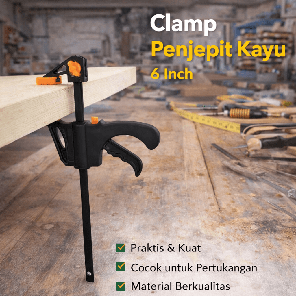Clamp Penjepit Kayu Mini Ratcheting Bar 6 Inch