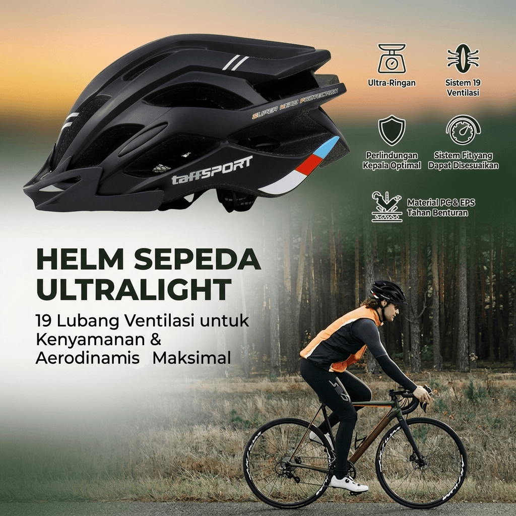 Helm Sepeda Ultralight Breathable Bicycle Helmet 19 Air Vent