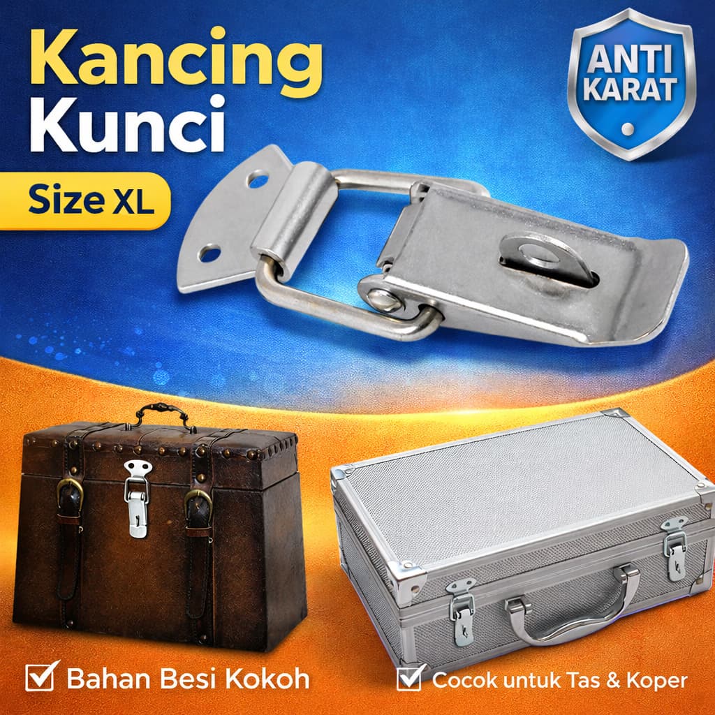 Kaitan Peti Grendel Koper Spring Lock Buckle Stainless Steel