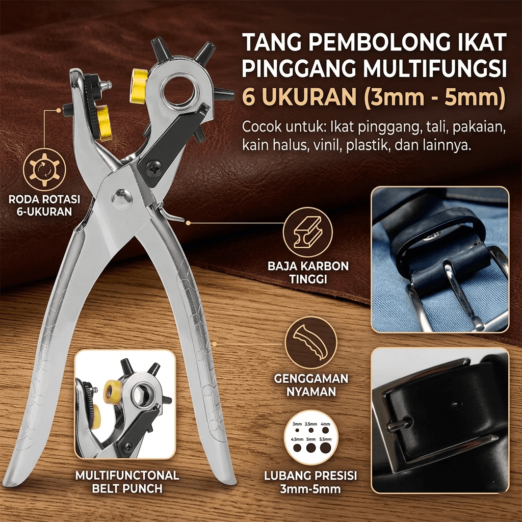 Tang Pembolong Ikat Pinggang 9 Inch Punch Plier - NEWZ Tang Pembolong Ikat Pinggang 9 Inch Belt Punch Plier - CA-40 HAHKSV_SILVER Tang Pembolong Ikat Pinggang 9 Inch Punch Plier - NEWZ Tang Pembolong Ikat Pinggang 9 Inch Belt Punch Plier - CA-40 HAHKSV_SILVER