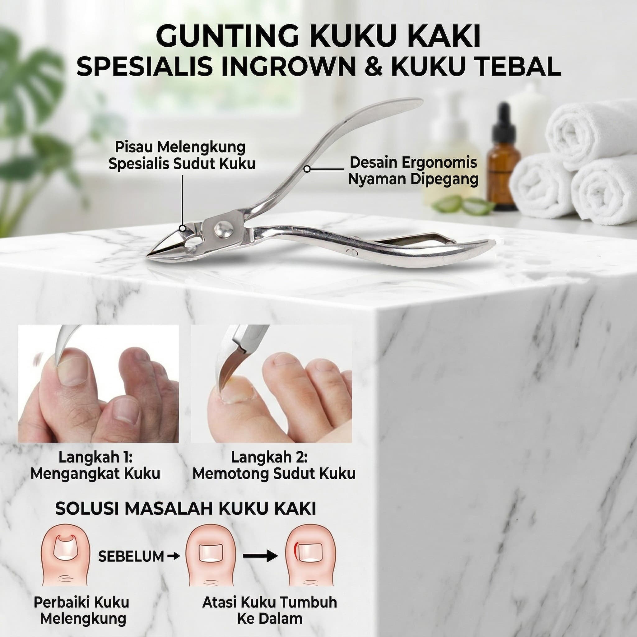 Gunting Kuku Kaki Toe Nail Clipper Foot Care