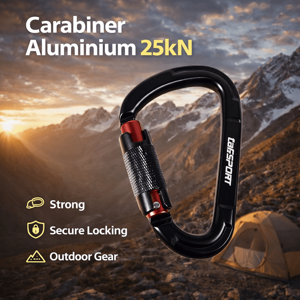 Carabiner Gantungan Aluminium Hook Buckle 25KN Automatic