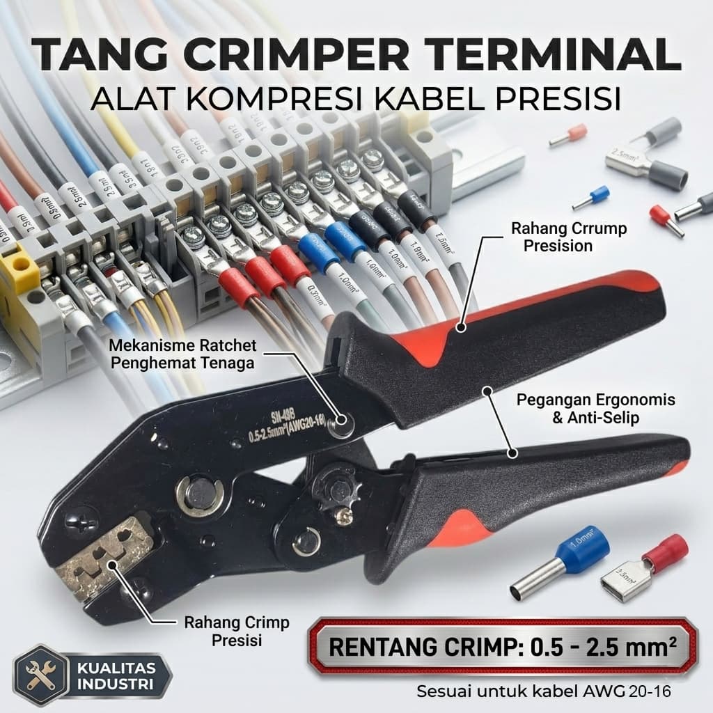 Tang Crimper Terminal Cable Plier Compression Tool