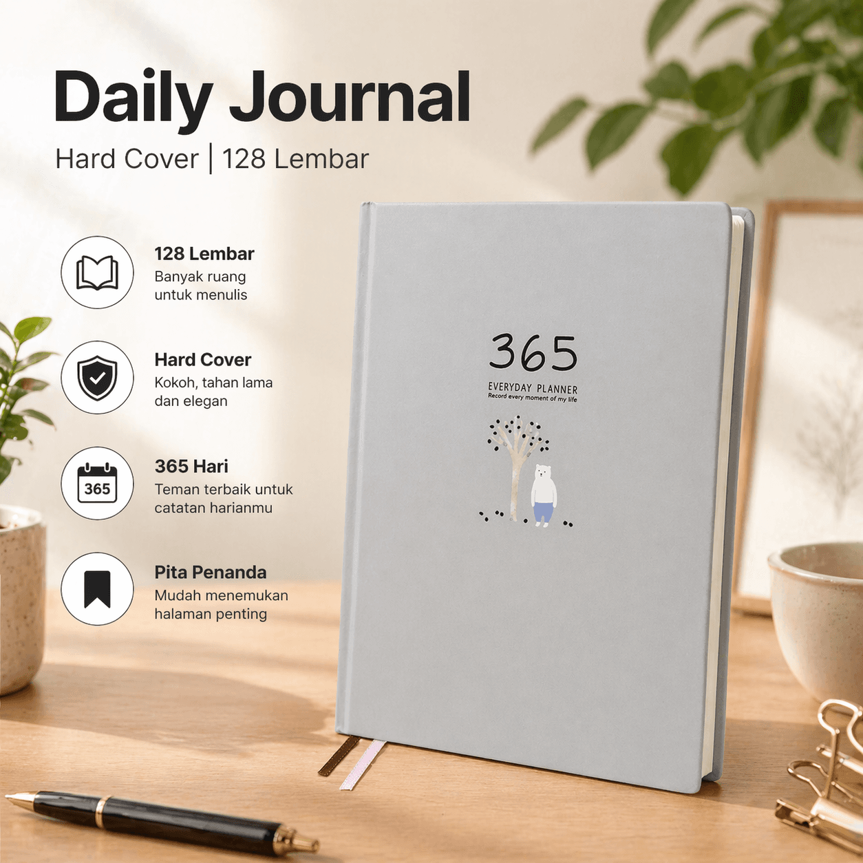 Buku Diary 365 Hari Daily Journal Hard Cover 128 Lembar - DingDongTu Buku Diary 365 Hari Daily Journal Hard Cover 128 Lembar - DDT-4083 OT52GY_GRAY Buku Diary 365 Hari Daily Journal Hard Cover 128 Lembar - DingDongTu Buku Diary 365 Hari Daily Journal Hard Cover 128 Lembar - DDT-4083 OT52GY_GRAY