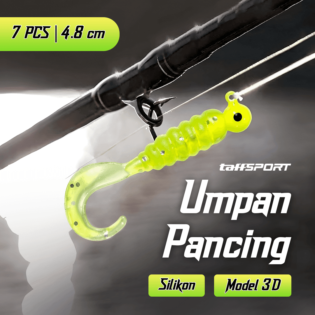 Umpan Pancing Sea Bass Soft Bait Rigged Twirl 1.75g 7 PCS