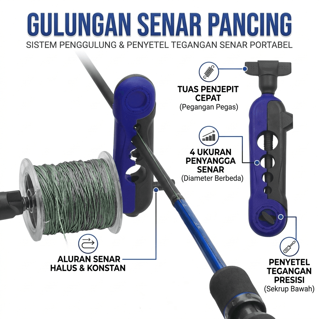 Gulungan Senar Pancing Portable Line Winder Spooler