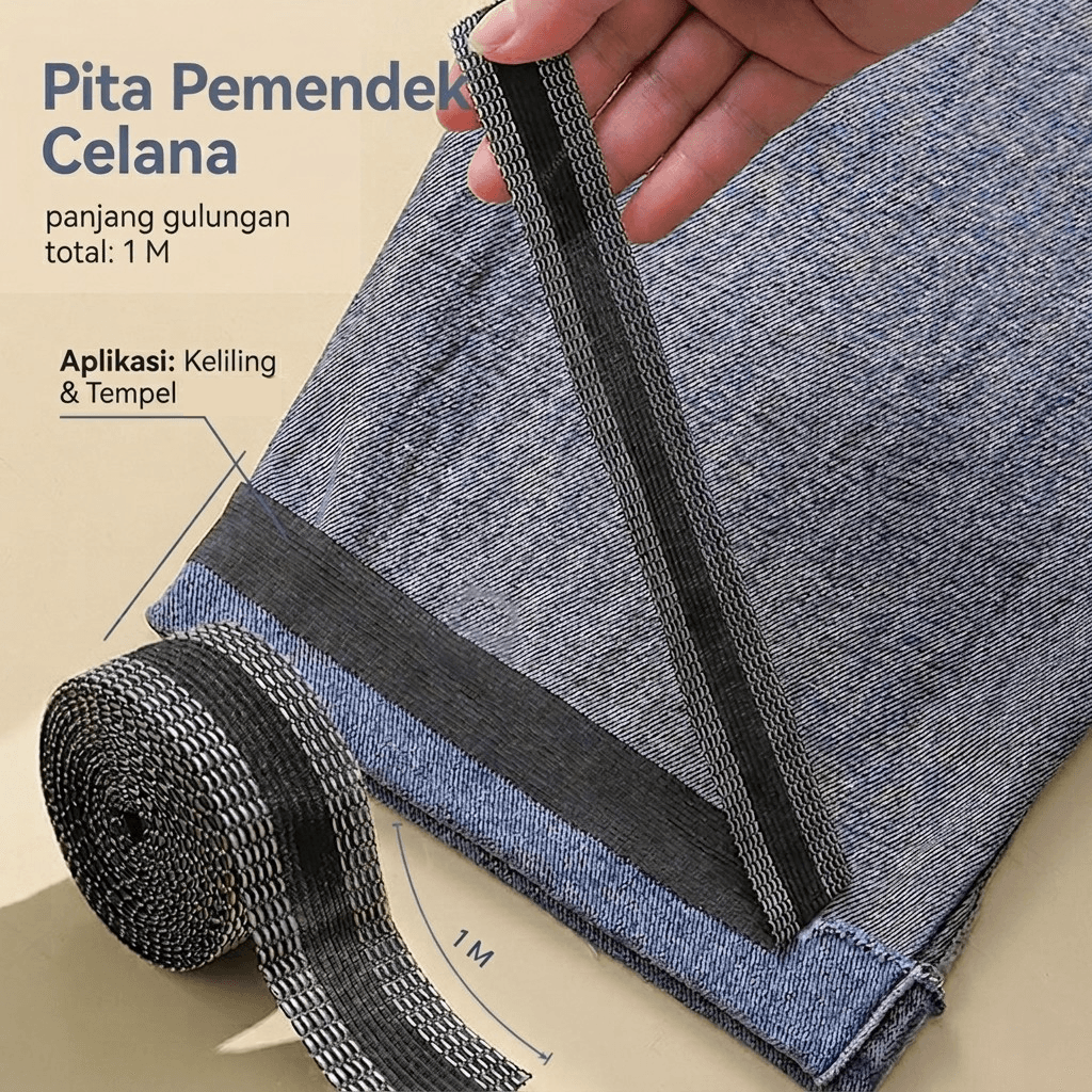 Pemendek Celana Self Adhesive Pants Shorten Paste Iron 1M - Rhodey Pemendek Celana Self Adhesive Pants Shorten Paste Iron 1M - L-103 HA3PBK_HITAM Pemendek Celana Self Adhesive Pants Shorten Paste Iron 1M - Rhodey Pemendek Celana Self Adhesive Pants Shorten Paste Iron 1M - L-103 HA3PBK_HITAM