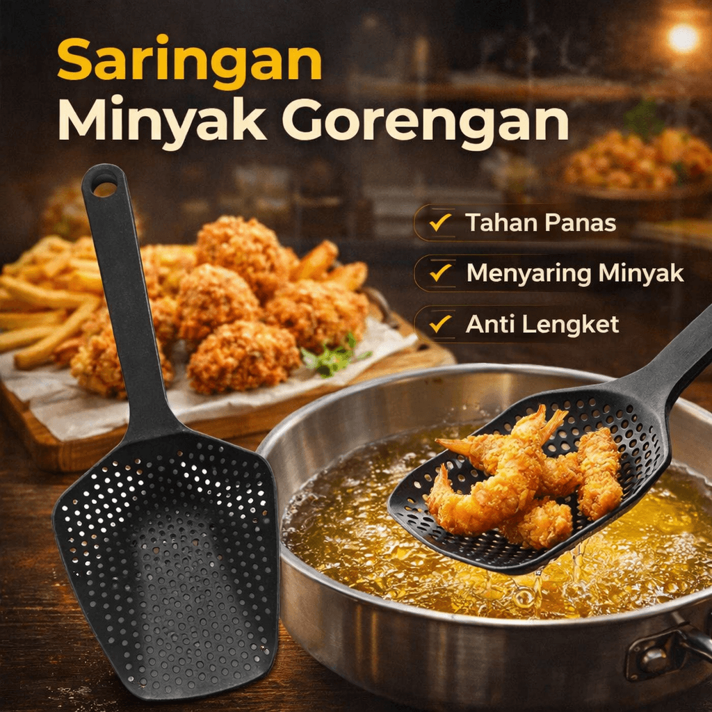 Sendok Saringan Masak Dapur Tirisan Mie Skimmer Utensil
