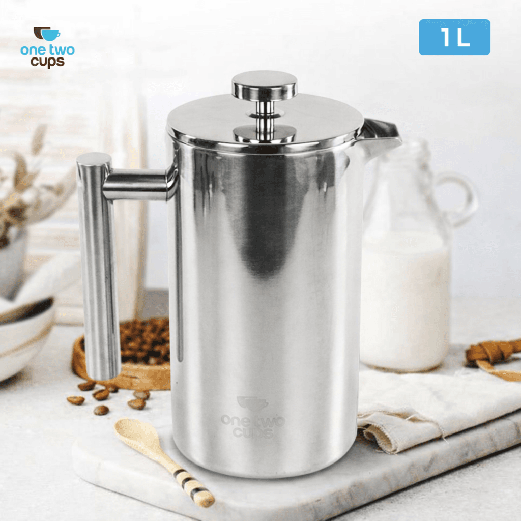 French Press Coffee Maker Pot Plunger Stainless Steel - One Two Cups French Press Coffee Maker Pot Plunger Stainless Steel - KG70 HZ5ASV_1L_SILVER French Press Coffee Maker Pot Plunger Stainless Steel - One Two Cups French Press Coffee Maker Pot Plunger Stainless Steel - KG70 HZ5ASV_1L_SILVER