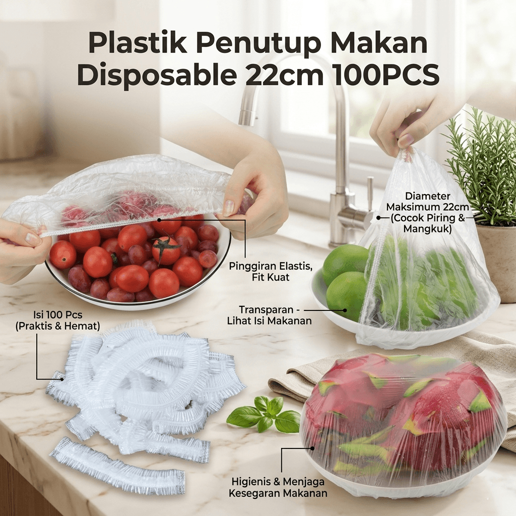 Plastik Penutup Makan Fresh Keeping Bags Disposable 22cm 100PCS - Poliem Plastik Penutup Makan Fresh Keeping Bags Disposable 22cm 100PCS - INU82 HTM9WH_PUTIH Plastik Penutup Makan Fresh Keeping Bags Disposable 22cm 100PCS - Poliem Plastik Penutup Makan Fresh Keeping Bags Disposable 22cm 100PCS - INU82 HTM9WH_PUTIH