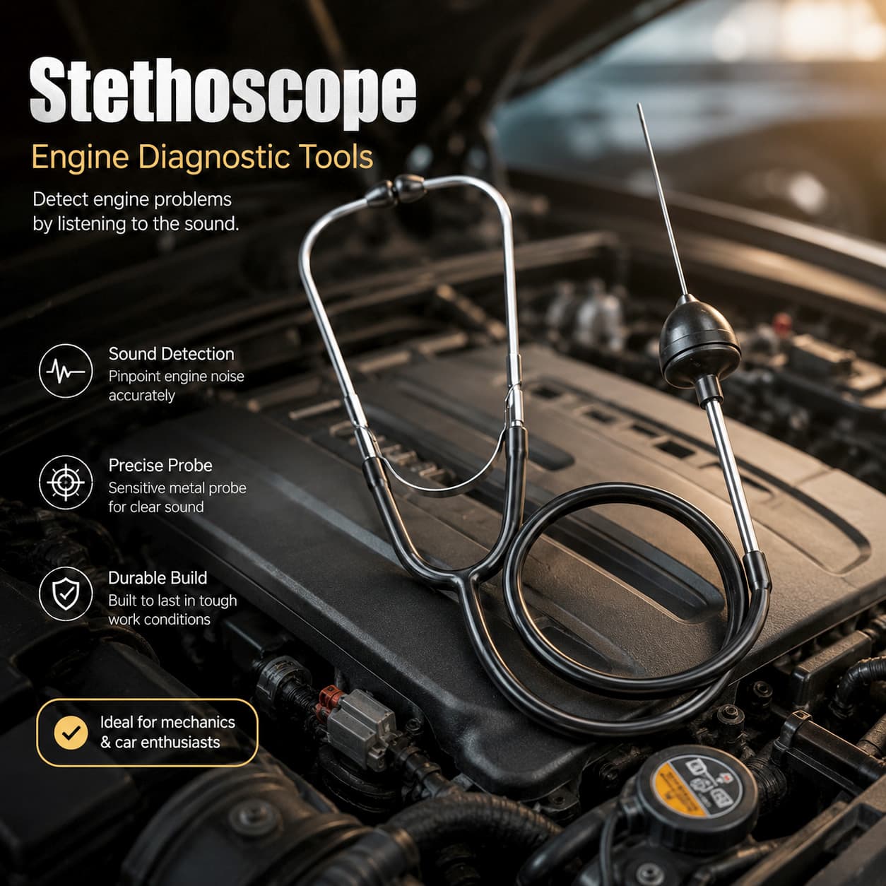 Car Automotive Stethoscope Engine Diagnostic Tools - Car Stethoscope Engine Diagnostic Tools Stetoskop Mesin Mobil - W80582 RS7ABK_HITAM Car Automotive Stethoscope Engine Diagnostic Tools - Car Stethoscope Engine Diagnostic Tools Stetoskop Mesin Mobil - W80582 RS7ABK_HITAM