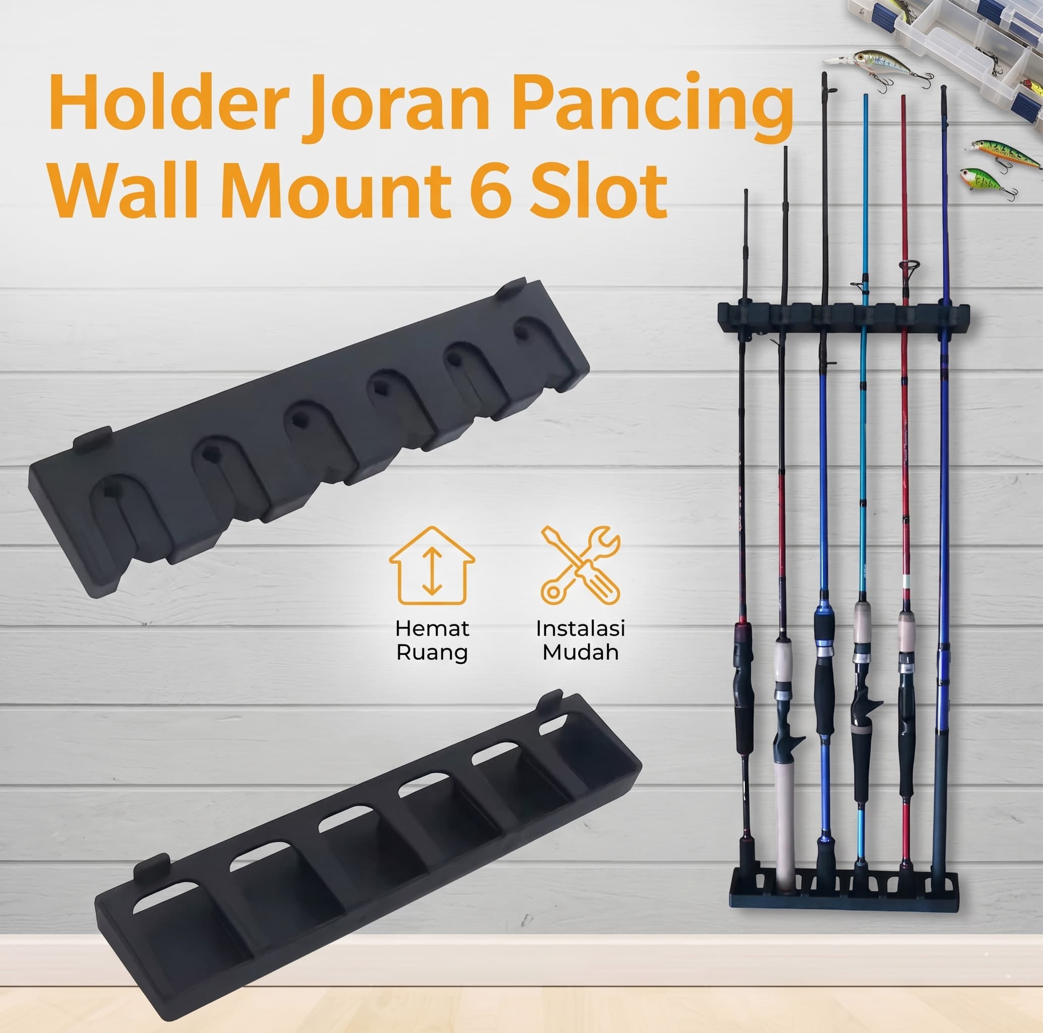 Rak Holder Joran Pancing Vertikal Horizontal