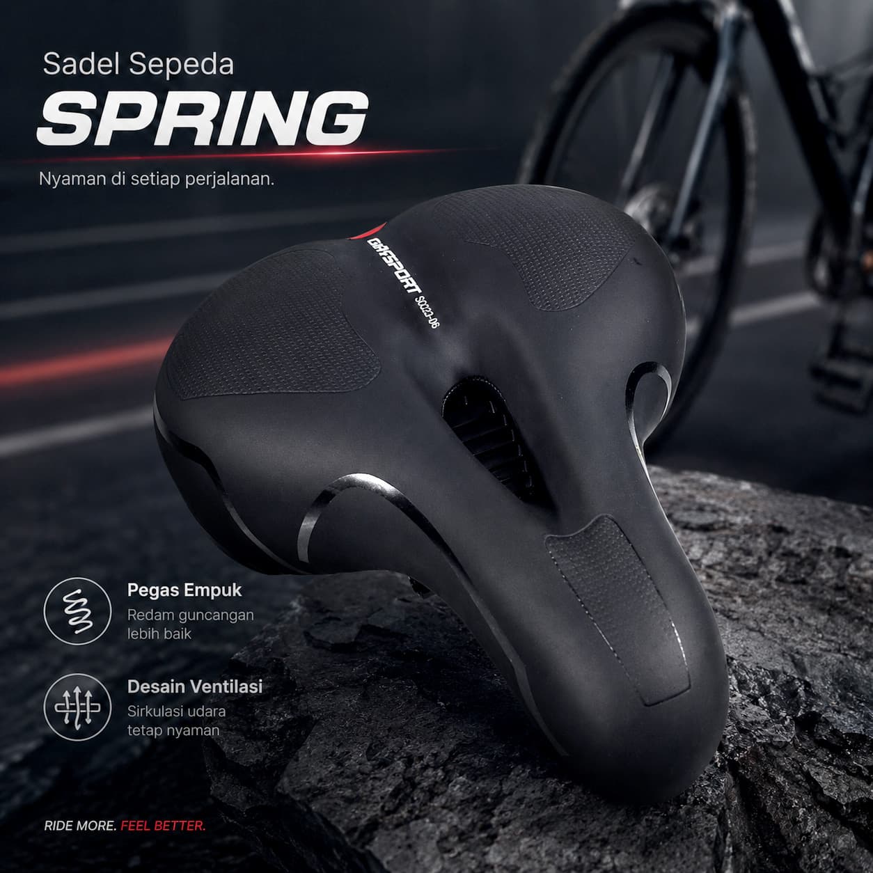 Sadel Sepeda Mountain Bike Saddle Leather