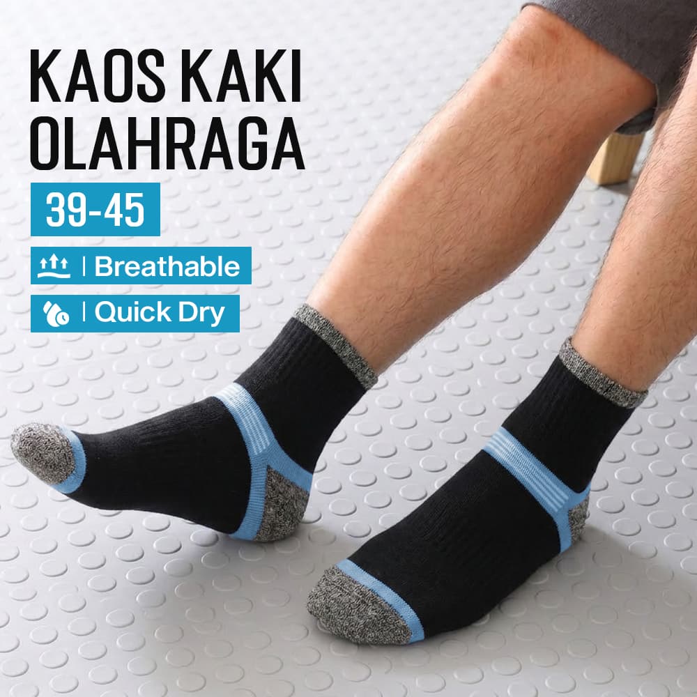 Kaos Kaki Pendek Olahraga Quick Dry Breathable Sock Pria 39-45 - ZTOET Kaos Kaki Pendek Olahraga Quick Dry Breathable Sock Pria 39-45 - WZ173 SELXBK_HITAM Kaos Kaki Pendek Olahraga Quick Dry Breathable Sock Pria 39-45 - ZTOET Kaos Kaki Pendek Olahraga Quick Dry Breathable Sock Pria 39-45 - WZ173 SELXBK_HITAM