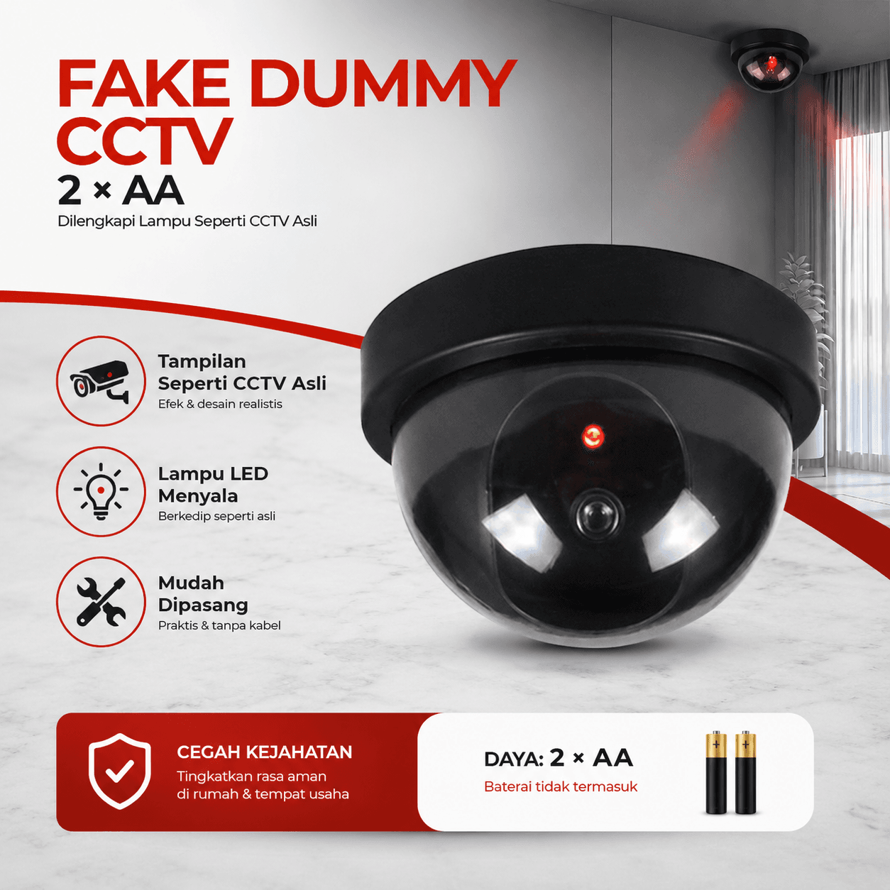 Fake Dummy Dome CCTV Surveillance Camera