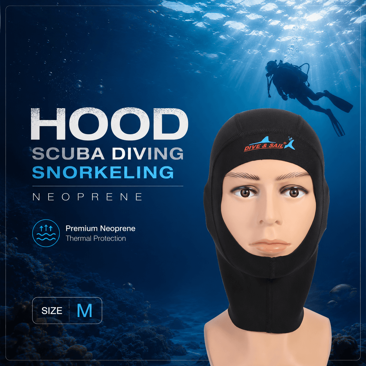 Hood Scuba Diving Snorkeling Ultrathin Neoprene - Dive & Sail Hood Scuba Diving Snorkeling Ultrathin Neoprene - DH-002 SEIABK_M_HITAM Hood Scuba Diving Snorkeling Ultrathin Neoprene - Dive & Sail Hood Scuba Diving Snorkeling Ultrathin Neoprene - DH-002 SEIABK_M_HITAM