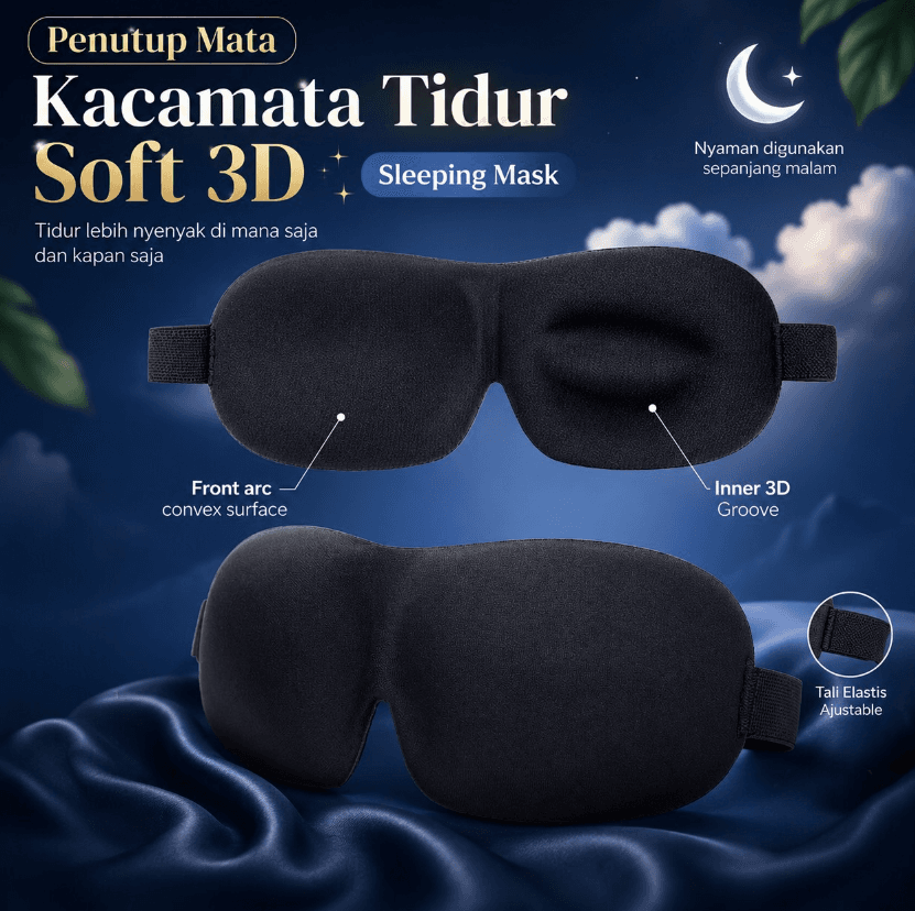 Soft 3D Sleeping Mask Penutup Mata Kacamata Tidur