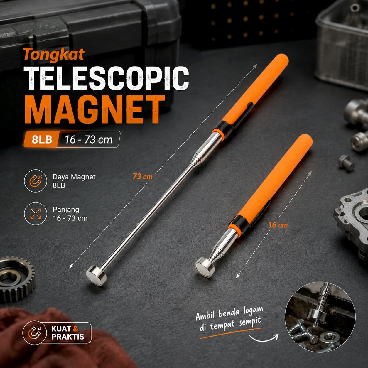 Rod Stick Tongkat Telescopic Magnet Pick Up Tool Rod Stick 8LB - Dovwill Rod Stick Tongkat Telescopic Magnet Pick Up Tool Rod Stick 8LB - DW137 OTCOOR_OREN Rod Stick Tongkat Telescopic Magnet Pick Up Tool Rod Stick 8LB - Dovwill Rod Stick Tongkat Telescopic Magnet Pick Up Tool Rod Stick 8LB - DW137 OTCOOR_OREN