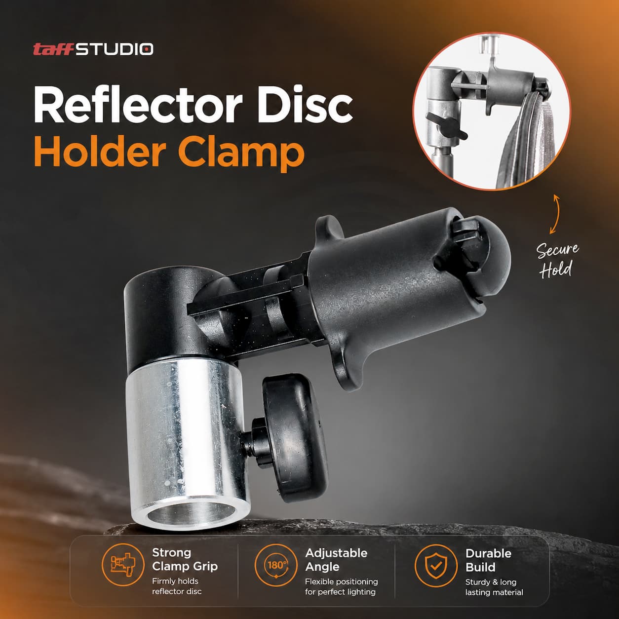 Background Reflector Disc Holder Clamp Klip Reflektor
