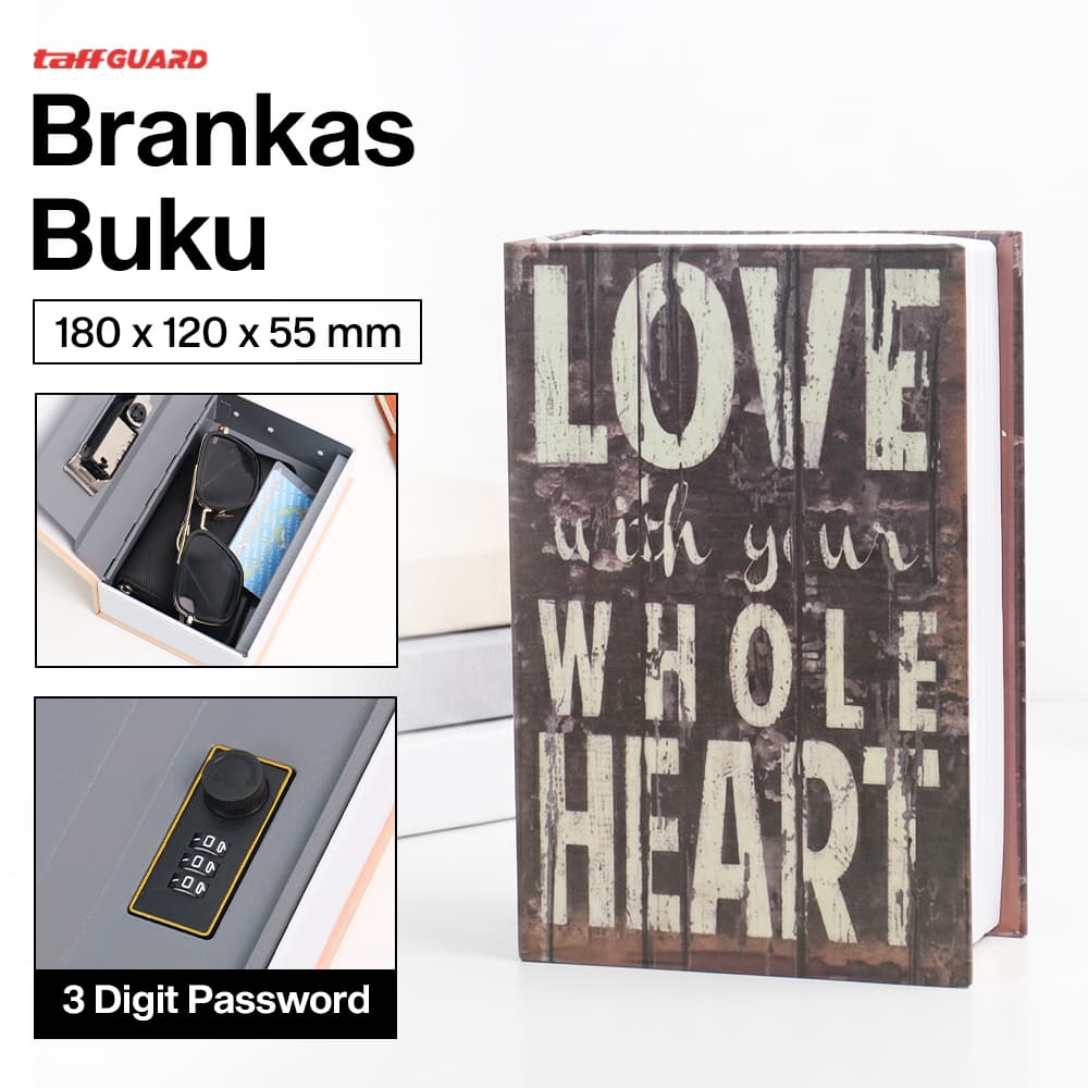 Kotak Buku Novel Hidden Security Box Password Lock Size S