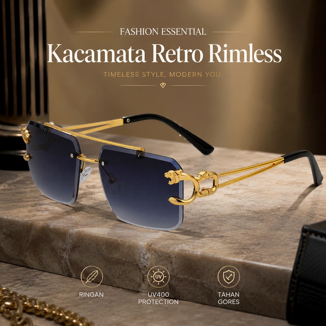 Sunglasses New Retro Rimless Vintage Shades for Men Women - ZUIDID Kacamata Sunglasses Retro Rimless Vintage Shades for Men Women - Z-MW FH0ZGD_GOLD Sunglasses New Retro Rimless Vintage Shades for Men Women - ZUIDID Kacamata Sunglasses Retro Rimless Vintage Shades for Men Women - Z-MW FH0ZGD_GOLD