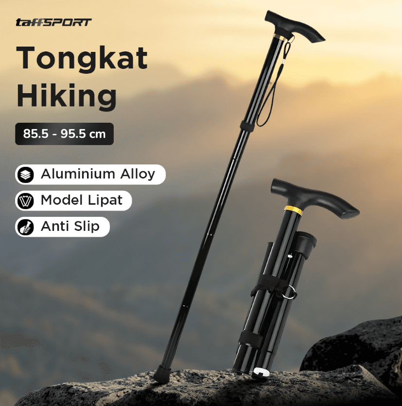 Tongkat Hiking Lipat Trekking Pole Aluminium Alloy
